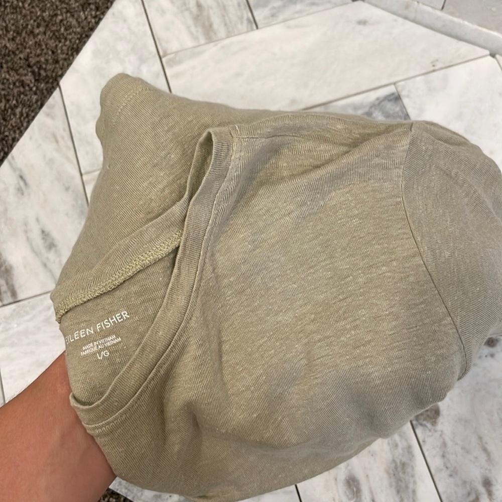 Eileen Fisher Organic Linen Jersey Tee - Picture 3 of 4
